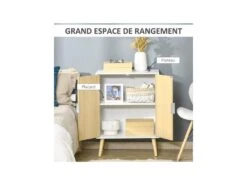 Buffet Design ULRICH Blanc Et Bois -Mobilia Boutique buffet 19194089