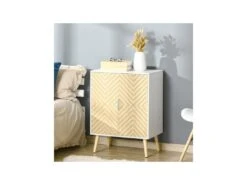 Buffet Design ULRICH Blanc Et Bois -Mobilia Boutique buffet 19194095