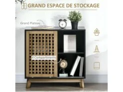 Meuble Buffet De Rangement BORiS Bois Et Noir 11 Meuble Buffet De Rangement BORiS Bois Et Noir -Mobilia Boutique buffet 19194259