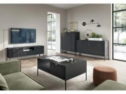 Buffet Haut Avec 2 Portes - Noir - LIOUBA De Pascal MORABITO -Mobilia Boutique buffet 19208979