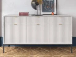 Buffet Avec 3 Portes Et 3 Tiroirs - Gris - LIOUBA De Pascal MORABITO 11 Buffet Avec 3 Portes Et 3 Tiroirs - Gris - LIOUBA De Pascal MORABITO -Mobilia Boutique buffet 19430875