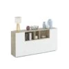 Buffet 3 Portes Blanc/Chêne - ARTICA - L 150 X L 41 X H 76 Cm -Mobilia Boutique buffet 19720605