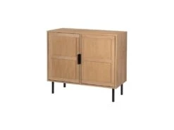 Petit Buffet - En Rotin Et Pietement En Métal - 2 Portes - RUSSELL - L 90 X P 40 X H 80 Cm -Mobilia Boutique buffet 19962025