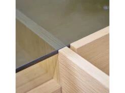 Buffet 165 Cm Décor Chêne Clair Avec Plateau Verre Fumé - MADDE 6862 -Mobilia Boutique buffet 20911293