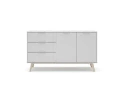 Buffet 2 Portes 3 Tiroir Blanc - UNIVERSITE -Mobilia Boutique buffet 20974671