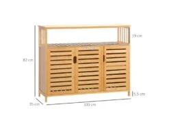 Buffet 3 Portes CARLA En Bambou -Mobilia Boutique buffet 21023899