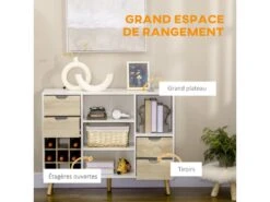 Buffet Scandinave ALCOY Blanc Et Bois -Mobilia Boutique buffet 21023941