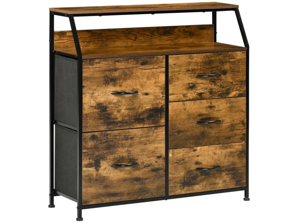 Buffet Industriel VITERBE Bois Et Noir 3 Buffet Industriel VITERBE Bois Et Noir
