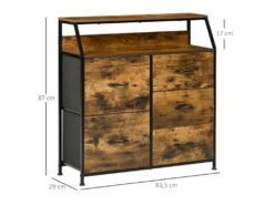 Buffet Industriel VITERBE Bois Et Noir 9 Buffet Industriel VITERBE Bois Et Noir -Mobilia Boutique buffet 21023949
