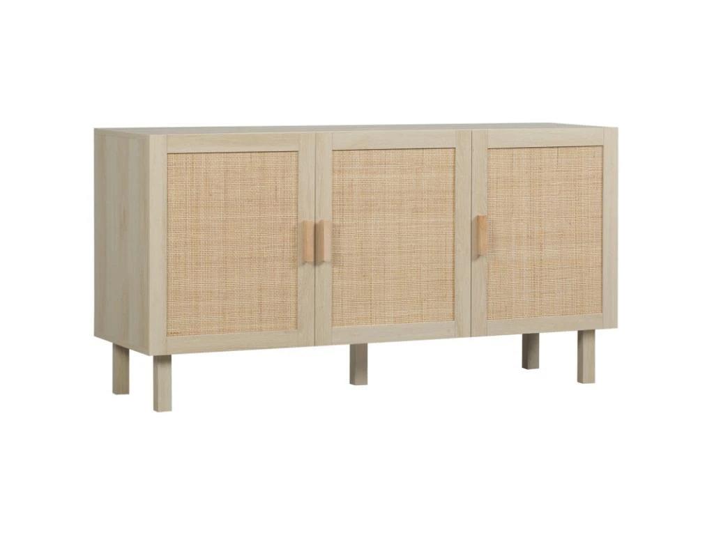 Buffet Style Bohème BRICE En Rotin Clair 3 Buffet Style Bohème BRICE En Rotin Clair