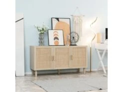 Buffet Style Bohème BRICE En Rotin Clair 8 Buffet Style Bohème BRICE En Rotin Clair -Mobilia Boutique buffet 21023957