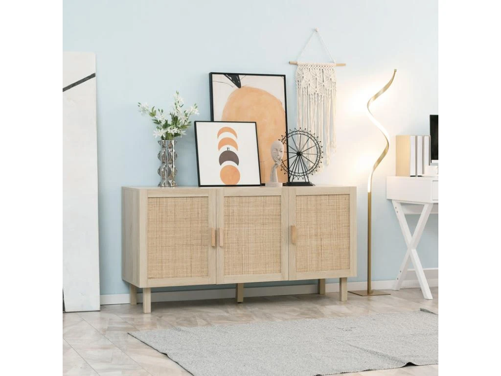 Buffet Style Bohème BRICE En Rotin Clair 4 Buffet Style Bohème BRICE En Rotin Clair – Image 2