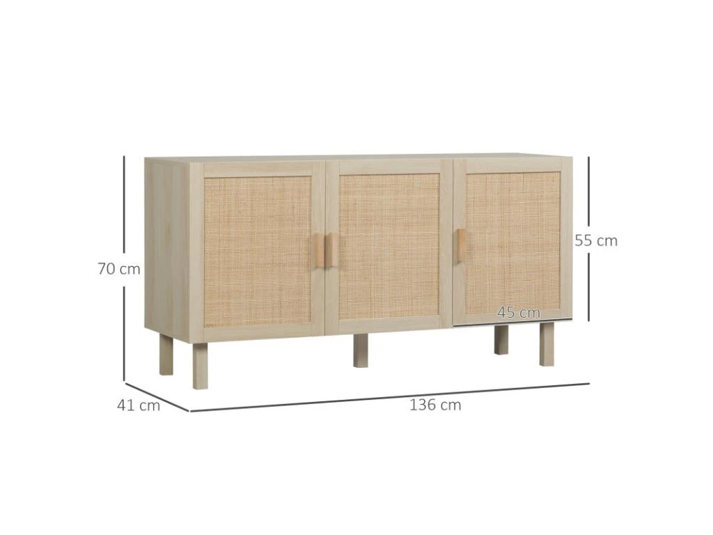 Buffet Style Bohème BRICE En Rotin Clair 5 Buffet Style Bohème BRICE En Rotin Clair – Image 3