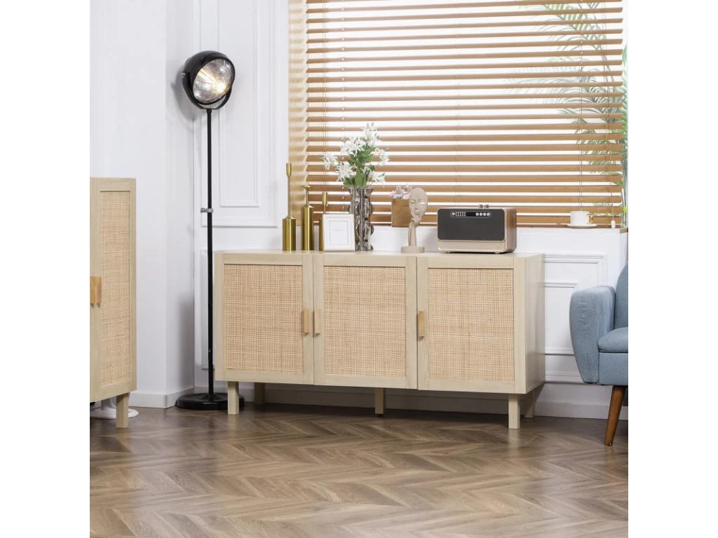 Buffet Style Bohème BRICE En Rotin Clair 6 Buffet Style Bohème BRICE En Rotin Clair – Image 4