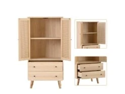 Buffet Haut Avec Portes Et Tiroirs - Naturel -Mobilia Boutique buffet 21025989