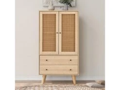 Buffet Haut Avec Portes Et Tiroirs - Naturel -Mobilia Boutique buffet 21025999