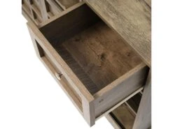 Buffet Avec 2 Portes Coulissantes + Compartiments - étagères Réglables - Naturel -Mobilia Boutique buffet 21026567