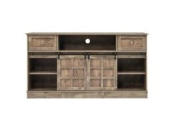 Buffet Avec 2 Portes Coulissantes + Compartiments - étagères Réglables - Naturel -Mobilia Boutique buffet 21026577