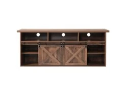 Buffet Avec 2 Portes Coulissantes + Compartiments - étagères Réglables - Marron Foncé -Mobilia Boutique buffet 21026635