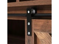 Buffet Avec 2 Portes Coulissantes + Compartiments - étagères Réglables - Marron Foncé -Mobilia Boutique buffet 21026639