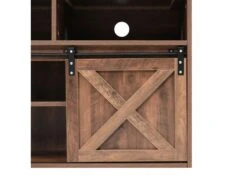 Buffet Avec 2 Portes Coulissantes + Compartiments - étagères Réglables - Marron Foncé -Mobilia Boutique buffet 21026641