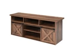 Buffet Avec 2 Portes Coulissantes + Compartiments - étagères Réglables - Marron Foncé -Mobilia Boutique buffet 21026643