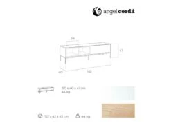 Buffet Bois Chêne Et Laqué 1 Tiroir Avec Push Pieds Inox -Mobilia Boutique buffet 21098173