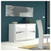Buffet 2 Portes Blanc Laqué/ Leds - ESPRIT -Mobilia Boutique buffet 21154325