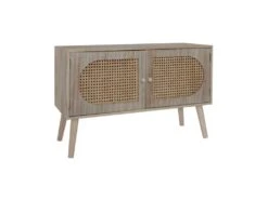 Meuble D'Entrée Scandinave Avec 2 Portes En Bois Marron -Mobilia Boutique buffet 21224799