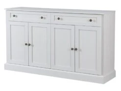 Buffet Avec 4 Portes Et 2 Tiroirs - Bois - Hauteur 150cm - Blanc -Mobilia Boutique buffet 21270817