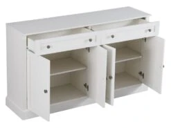 Buffet Avec 4 Portes Et 2 Tiroirs - Bois - Hauteur 150cm - Blanc -Mobilia Boutique buffet 21270821