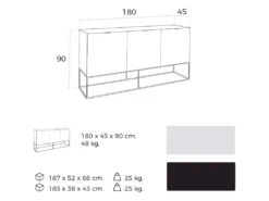 Buffet Laqué Structure Acier -Mobilia Boutique buffet 21305879