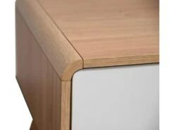 Lowboard Avec 2 Tiroirs En Panneau De Particules Chêne Et Blanc -Mobilia Boutique buffet 21671627