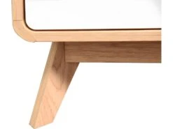 Lowboard Avec 2 Tiroirs En Panneau De Particules Chêne Et Blanc -Mobilia Boutique buffet 21671629