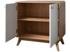 Armoire 2 Portes En Panneau De Particules Chêne Et Blanc -Mobilia Boutique buffet 21672273