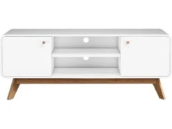 Lowboard Avec 2 Portes En Panneau De Particules Blanc -Mobilia Boutique buffet 21722535