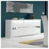 Buffet 3 Portes Blanc Laqué/ Leds - ESPRIT -Mobilia Boutique buffet 21866737
