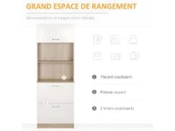 Buffet De Cuisine NEWCASTLE Bois Et Blanc -Mobilia Boutique buffet 21987431