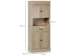 Buffet Haut BETHAL Aspect Chêne Clair -Mobilia Boutique buffet 21987497