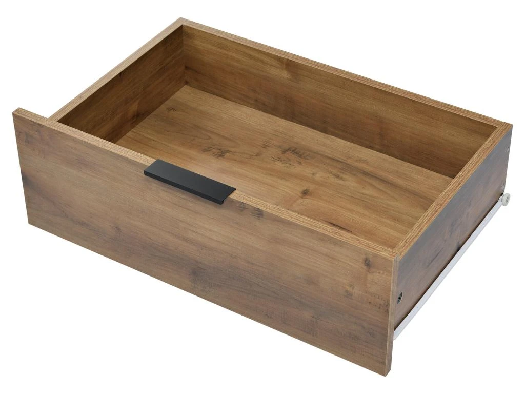 Buffet Avec 2 Portes + 3 Tiroirs + étagères Réglables - Naturel 8 Buffet Avec 2 Portes + 3 Tiroirs + étagères Réglables - Naturel – Image 6