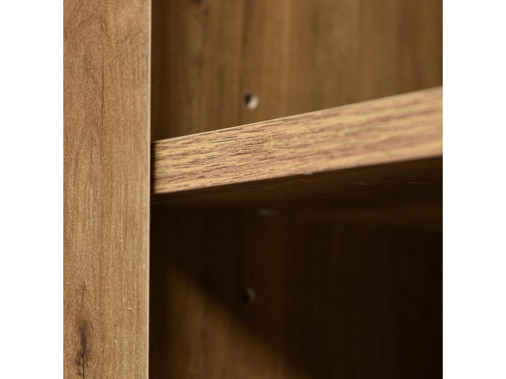 Buffet Avec 2 Portes + 3 Tiroirs + étagères Réglables - Naturel 9 Buffet Avec 2 Portes + 3 Tiroirs + étagères Réglables - Naturel – Image 7