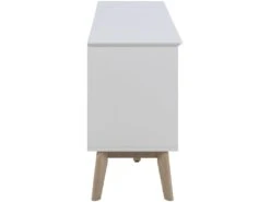 Buffet Carl 2 Portes, 3 Tiroirs Blancs, Chêne. -Mobilia Boutique buffet 22047387