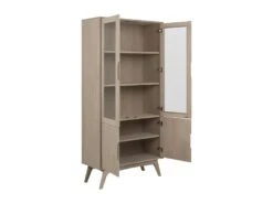 Martha Vitrine Avec 2 Portes Vitrées Et 2 Portes En Bois, Chêne. -Mobilia Boutique buffet 22047491