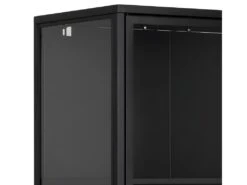 Newcastle Vitrine H180 Avec 2 Portes Vitrées, Noir. -Mobilia Boutique buffet 22047517
