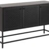 Newcastle Buffet L125 Avec 3 Portes Grillagées En Métal Noir. -Mobilia Boutique buffet 22047549
