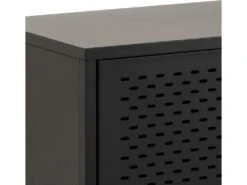 Newcastle Buffet L125 Avec 3 Portes Grillagées En Métal Noir. -Mobilia Boutique buffet 22047555