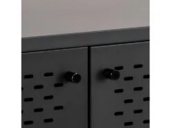 Newcastle Buffet L125 Avec 3 Portes Grillagées En Métal Noir. -Mobilia Boutique buffet 22047563