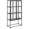 Sea Armoire Vitrine Avec 2 Portes Vitrées, Noir. -Mobilia Boutique buffet 22047609