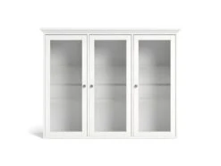 Venedig Vitrine Murale, 3 Portes Vitrées, Blanc.