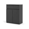 Nada Buffet 2 Portes Et 1 Tiroir, Noir Mat. -Mobilia Boutique buffet 22087097